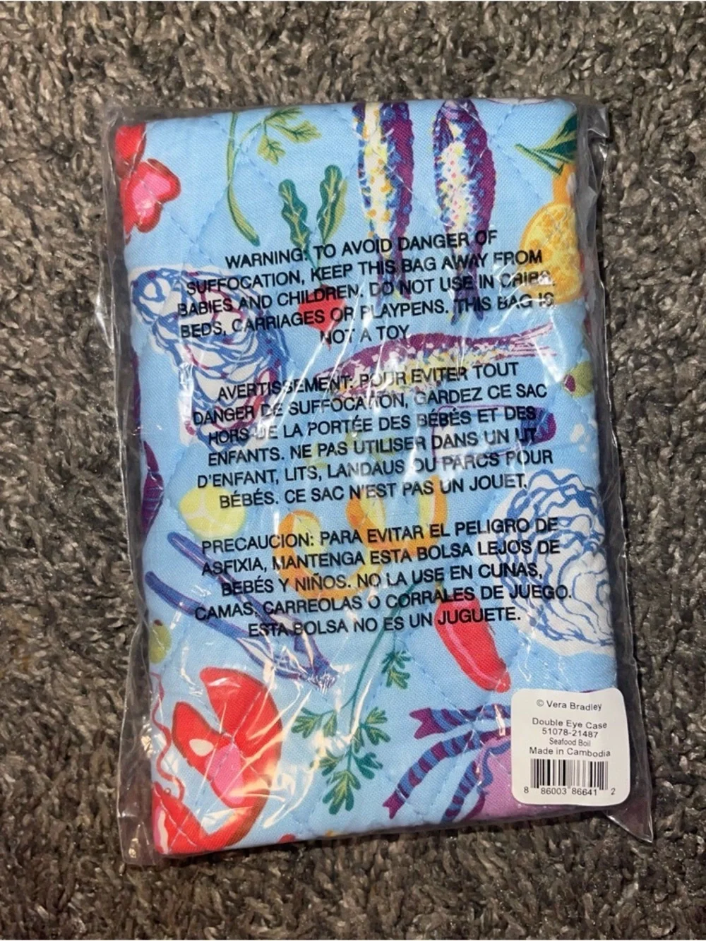Vera Bradley Double Eye Case SEAFOOD BOIL NWT